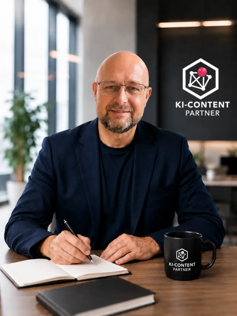 Robert Werkier am Schreibtisch bei KI-Content Partner