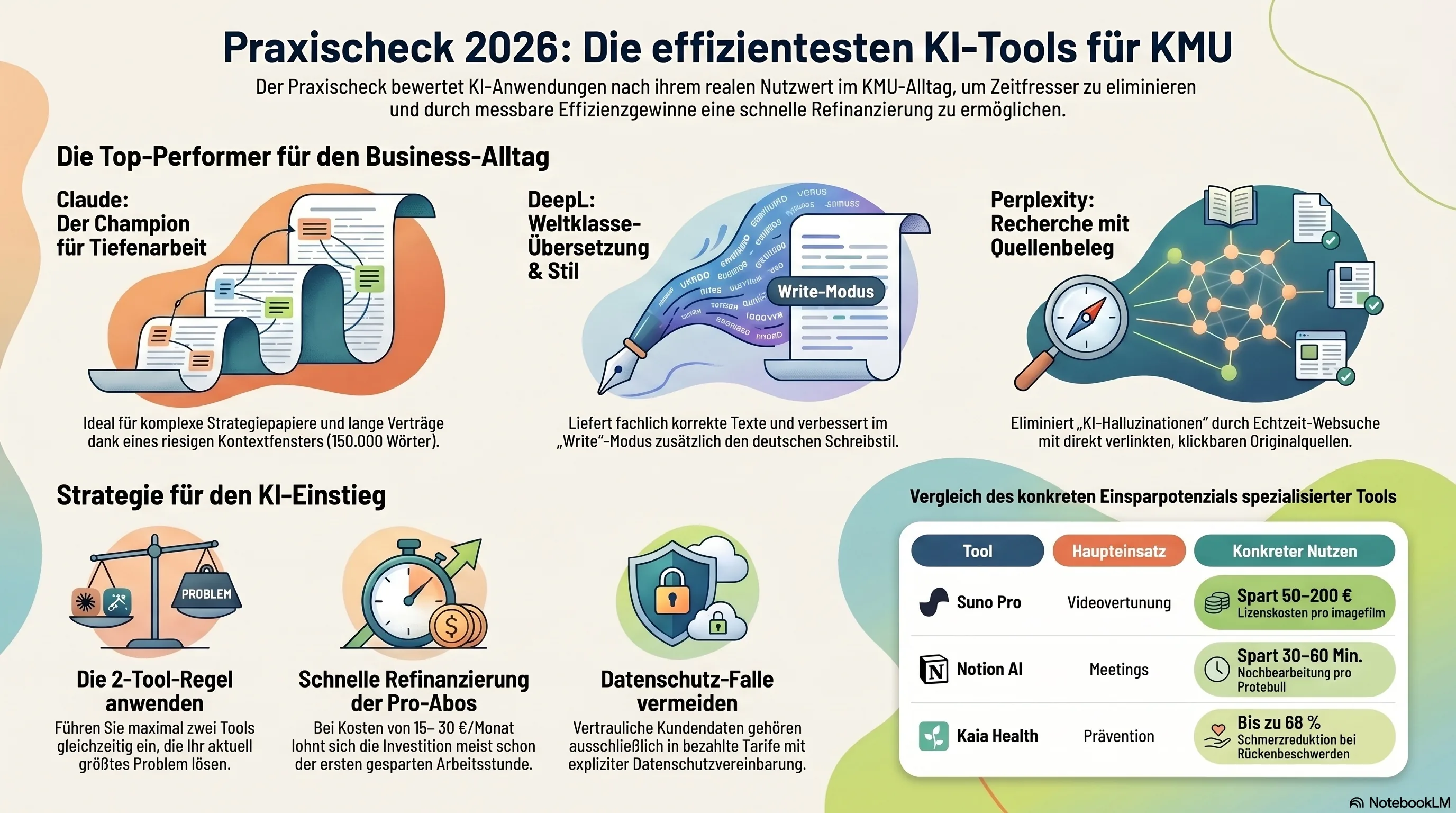 10 KI-Tools im Praxischeck 2026 – welche sich für KMU wirklich lohnen