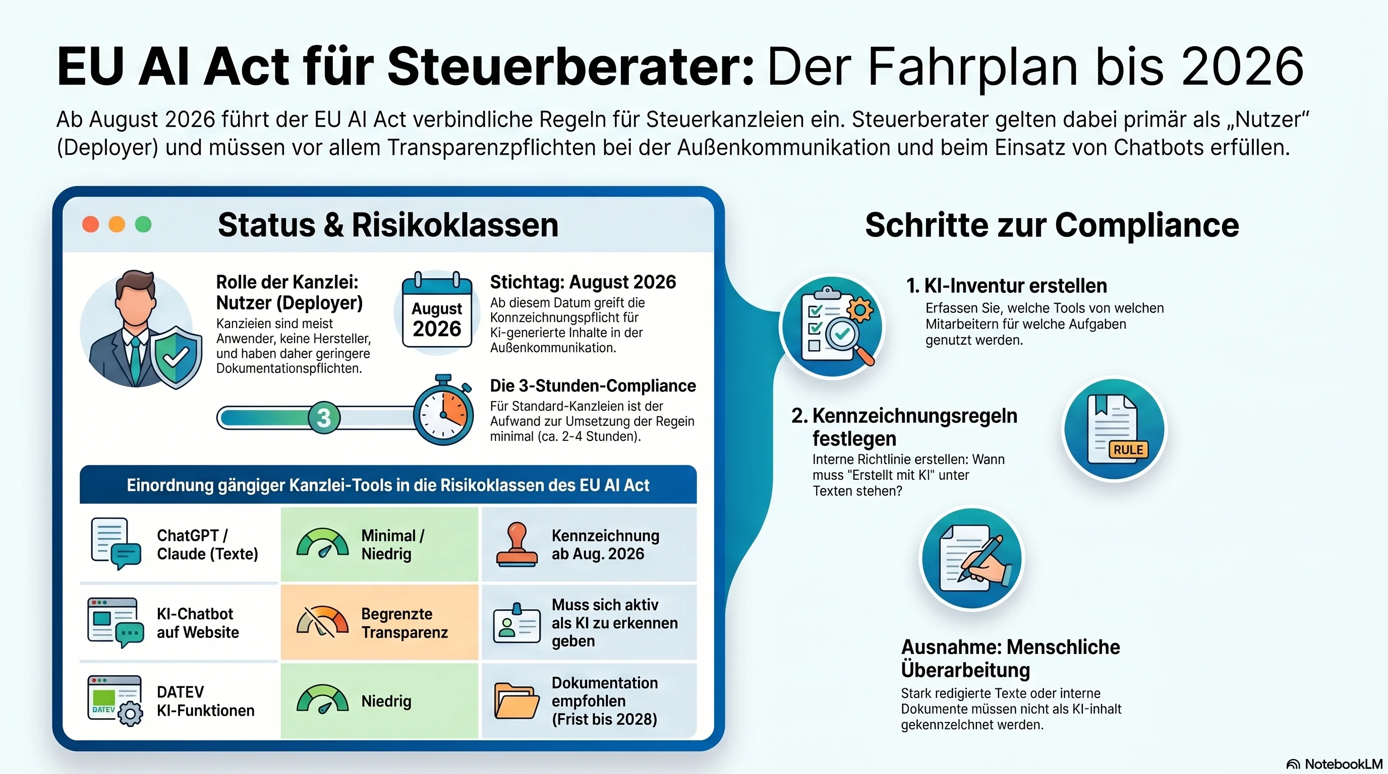 EU AI Act für Steuerberater – KI-Pflichten für Steuerkanzleien 2026