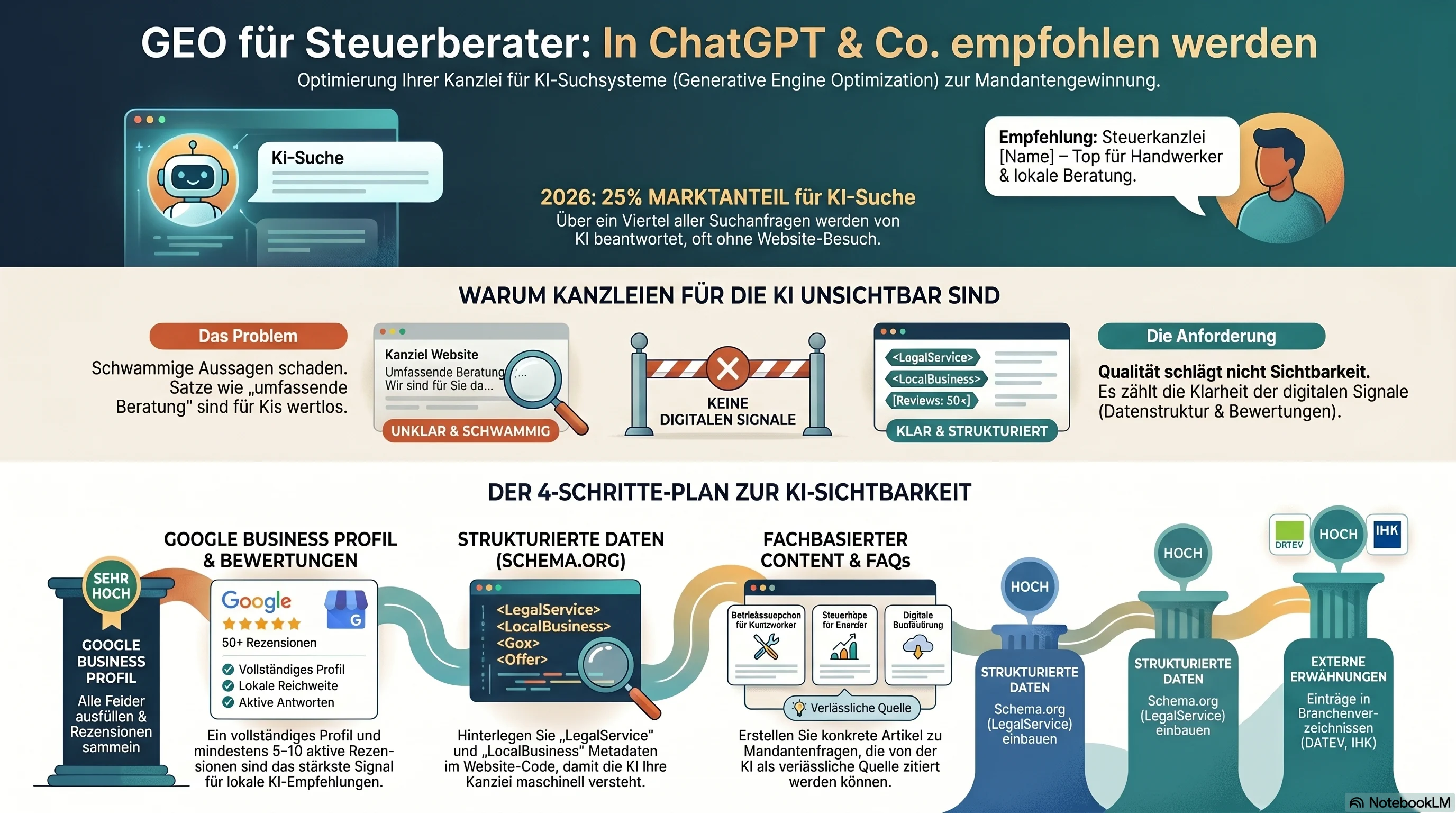 GEO für Steuerberater – Steuerkanzleien in ChatGPT und Perplexity sichtbar machen 2026
