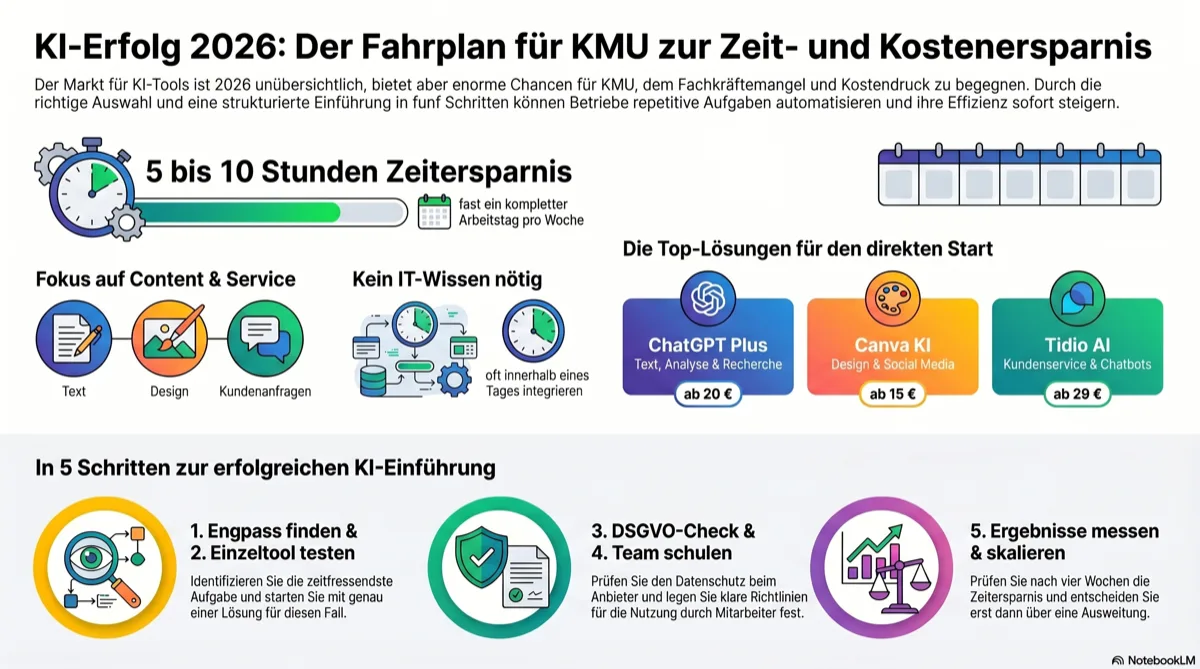 KI-Tools für KMU 2026: Welche wirklich Zeit und Geld sparen