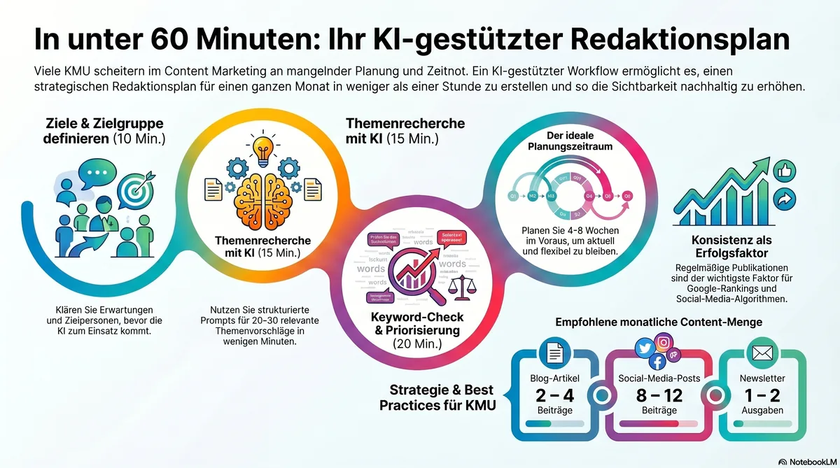 Redaktionsplan mit KI erstellen – Workflow für KMU mit ChatGPT und Claude