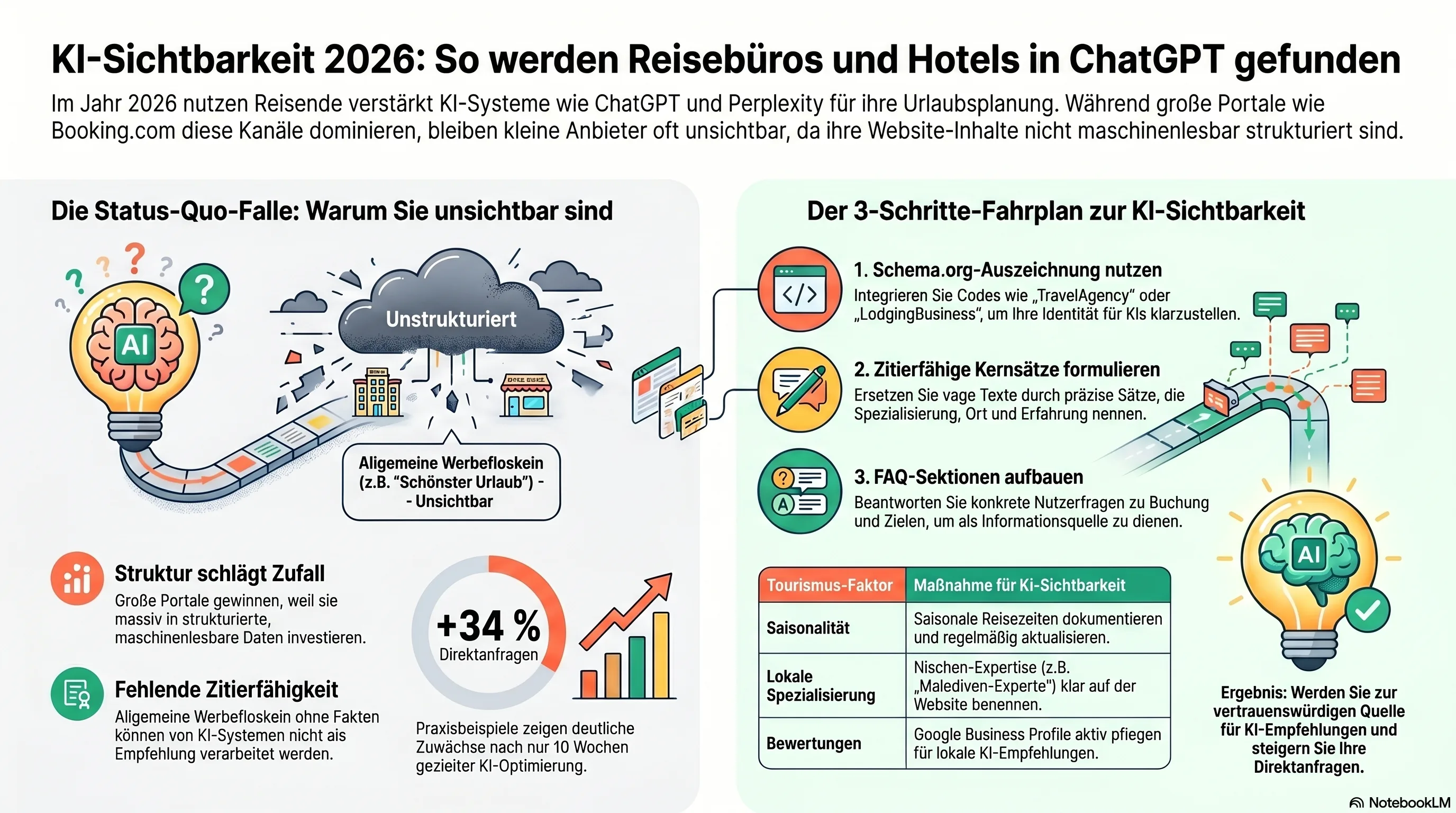 KI-Sichtbarkeit für Reisebüros und Hotels – ChatGPT, Perplexity und Google AI Overviews Tourismus
