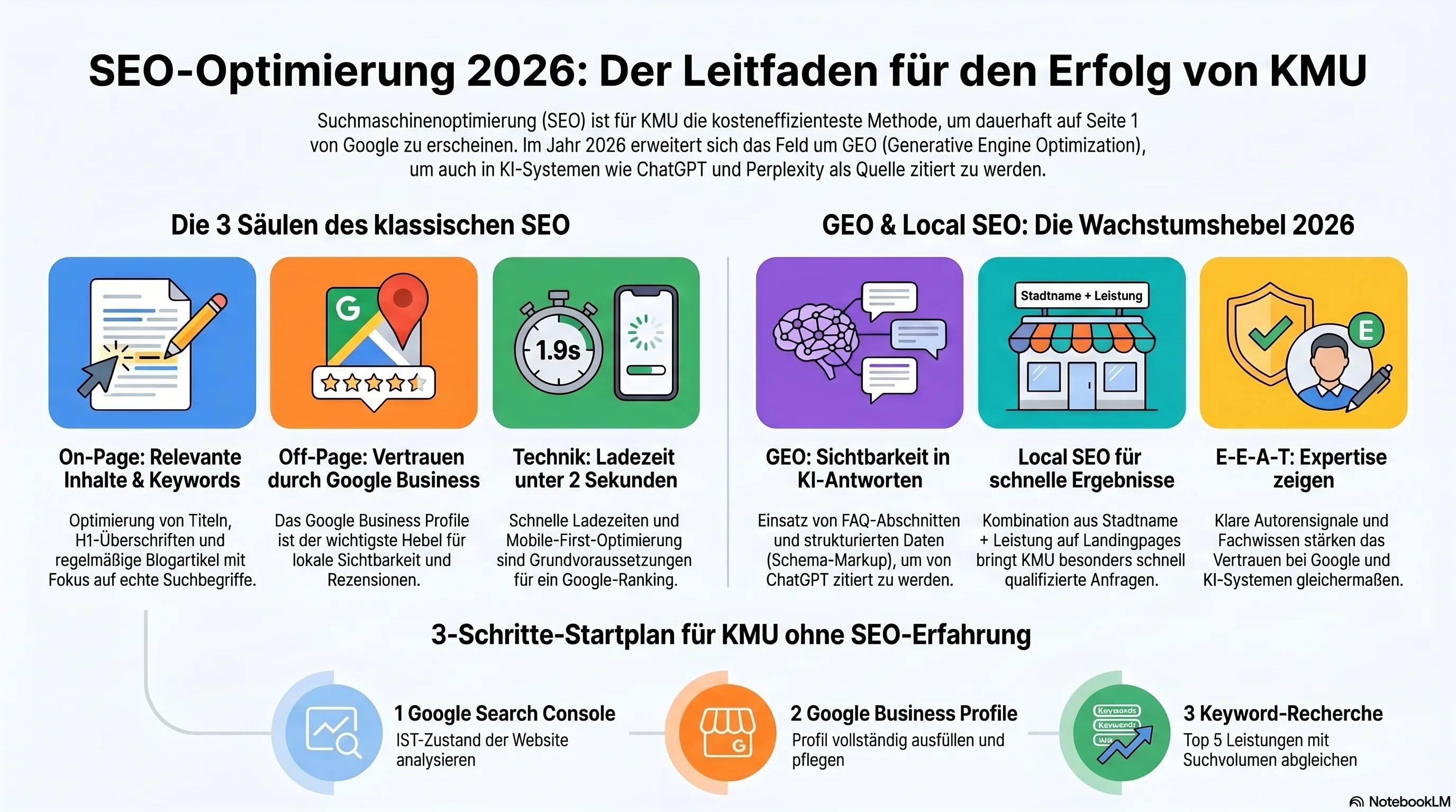SEO-Optimierung für KMU: Grundlagen, Schritte und Praxistipps 2026
