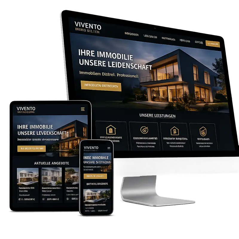Beispielhafte Immobilien-Website als digitale Grundlage für Sichtbarkeit in Google und KI-Suchen