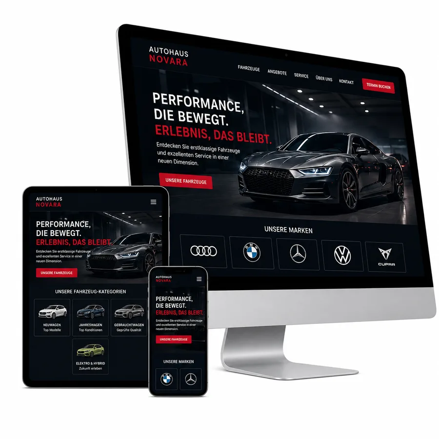 Website-Konzept Referenz: Autohaus Novara