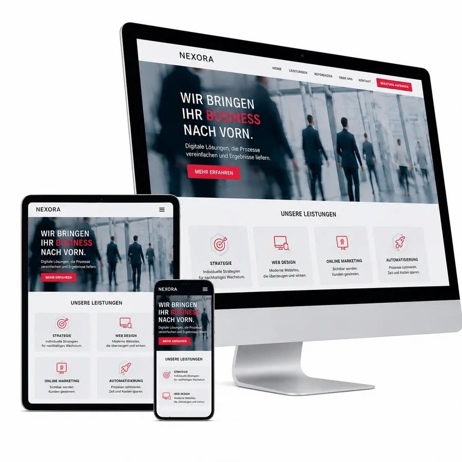 Website-Konzept Referenz: Nexora